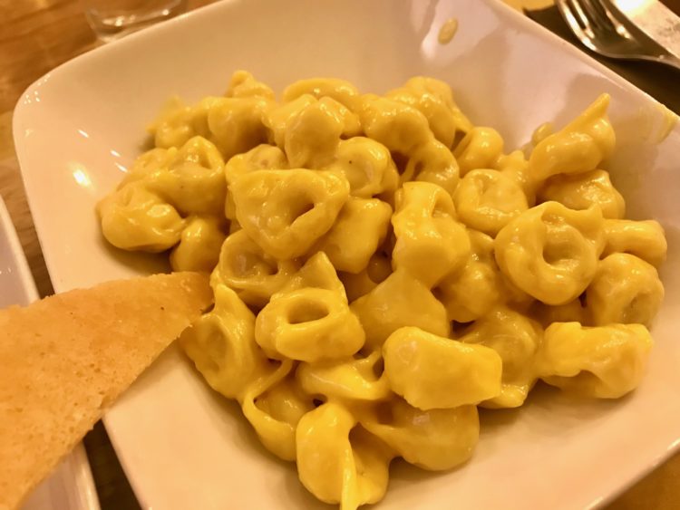 Tortellini zabaione parmigiano